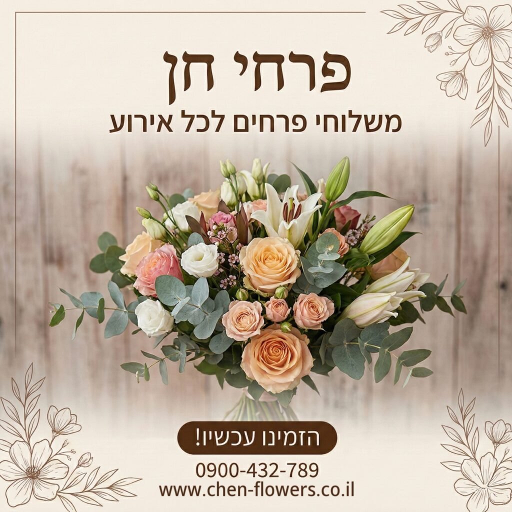עיצוב מודעה לדוגמה — פרחי חן